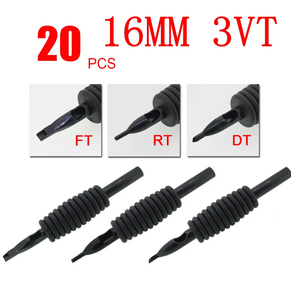 

YILONG 20 x Disposable Tattoo Grips Tube Assorted Size 3VT (16mm) For Tattoo Gun Needle Ink Cups Grip Kits