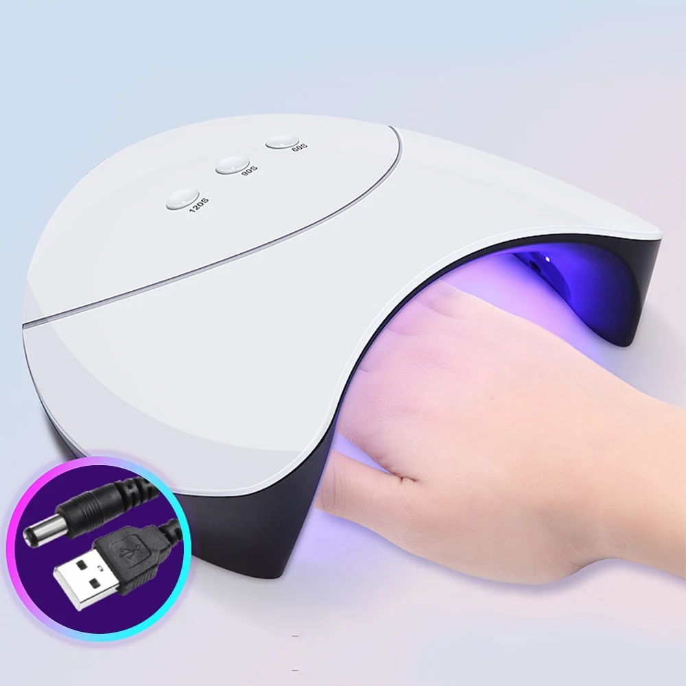Сушилка для ногтей 36 Вт/6 Вт УФ-лампа для маникюра мини USB светодиодный светильник для сушки гелей лак для ногтей ЖК-дисплей инструменты для дизайна ногтей отверждающая машина - Цвет: MJ5008W