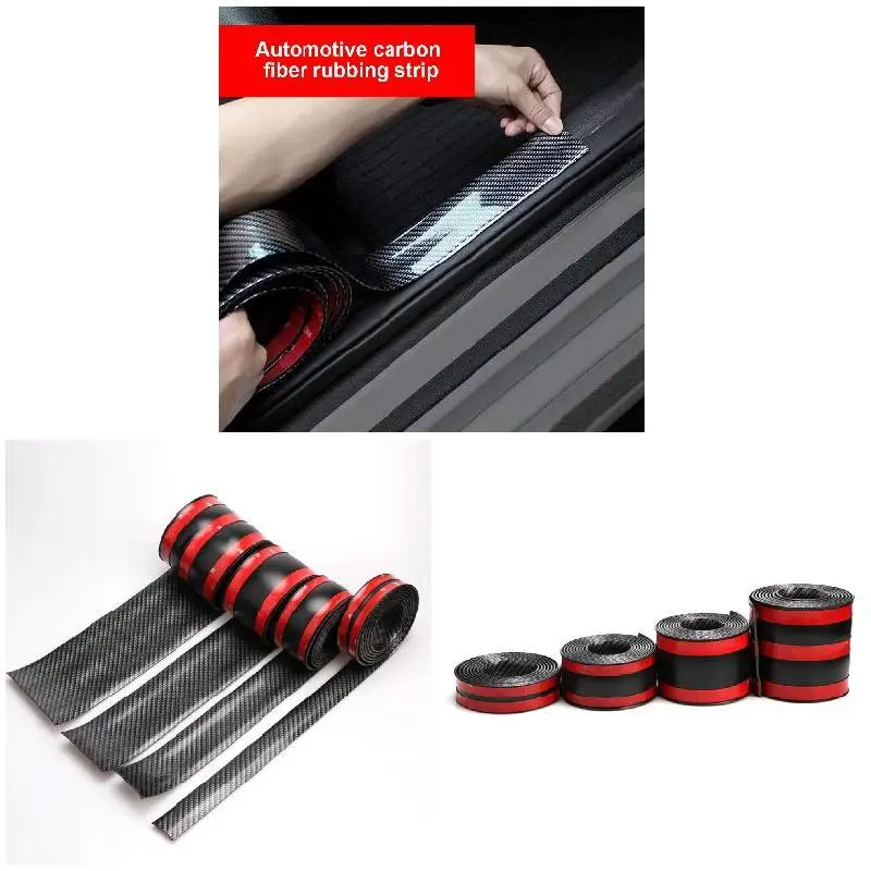 

New Car Auto 1M Surface Protector Strip Carbon Fiber Bumper Edge Anti-collision Anti-Rub CSL2018