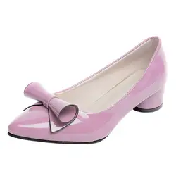MUQGEW/однотонная женская модная повседневная обувь розового цвета с острым носком без застежек для работы, женская обувь на квадратном