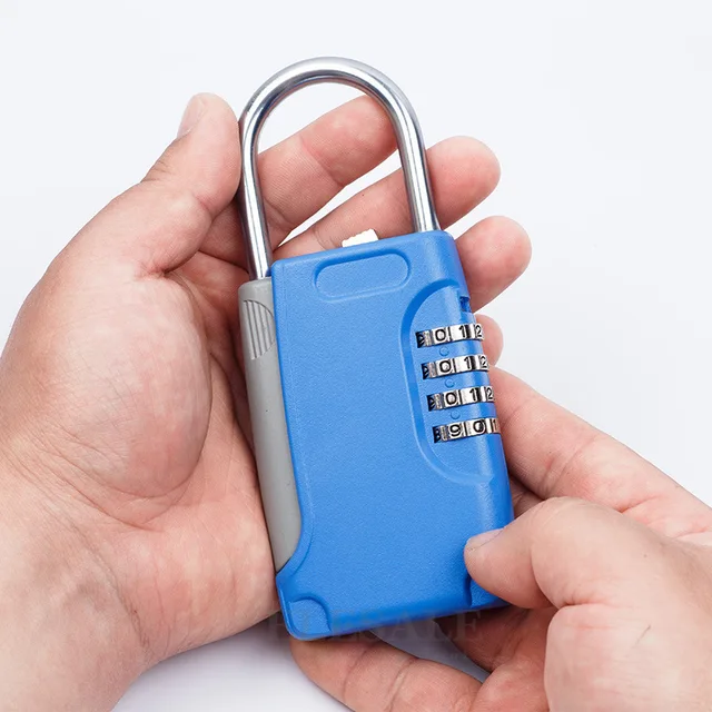 High Quality Hidden Key Safe Box 4-Digital Password Combination Lock With Hook Mini Metal Secret Box For Home Villa Caravan 4