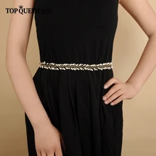 TOPQUEEN SH46-G свадебные ленты с жемчугом свадебный пояс для невесты Свадебные аксессуары тонкие ремни для ночного платья