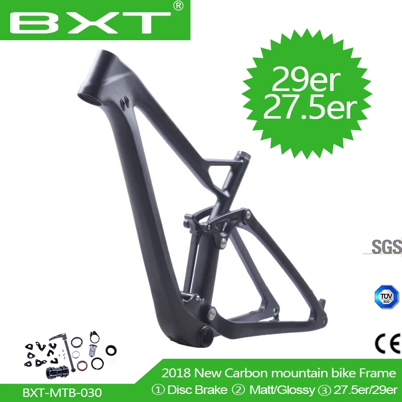 BXT 29erFull Подвеска MTB велосипедная карбоновая рама 29er plus boost подвесная рама 148*12 набор рамок для горных велосипедов