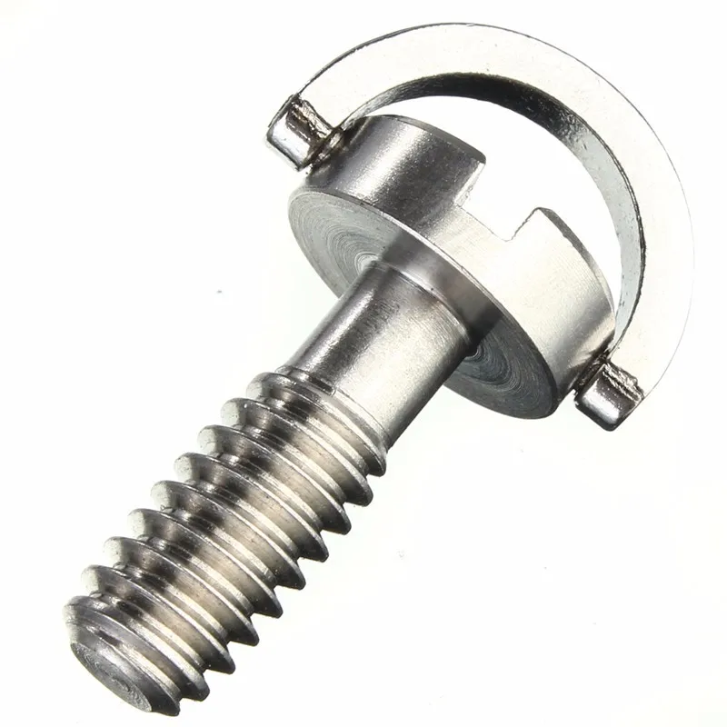 2PCs 1/4 D Ring Convert Slotted Screw Pull Ring Adapter For Camera