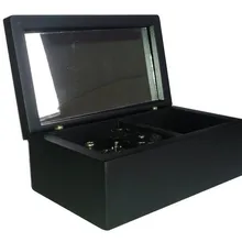 Laxury 18 Примечание Wind-Up деревянная музыкальная шкатулка с зеркалом играть Лилия от Elfen лгал, серебро музыкальное движение, модель M33FT008-2