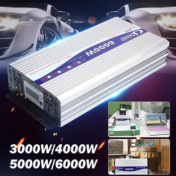 

Car Inverter Intelligent Solar Pure Sine Wave Inverter 12V/24V To 110V 5000W/6000W Power Converter Digital Display for Home