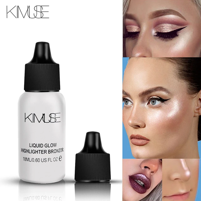 KIMUSE Liquid Glow Highlighter Brighten Long lasting Makeup Shimmer