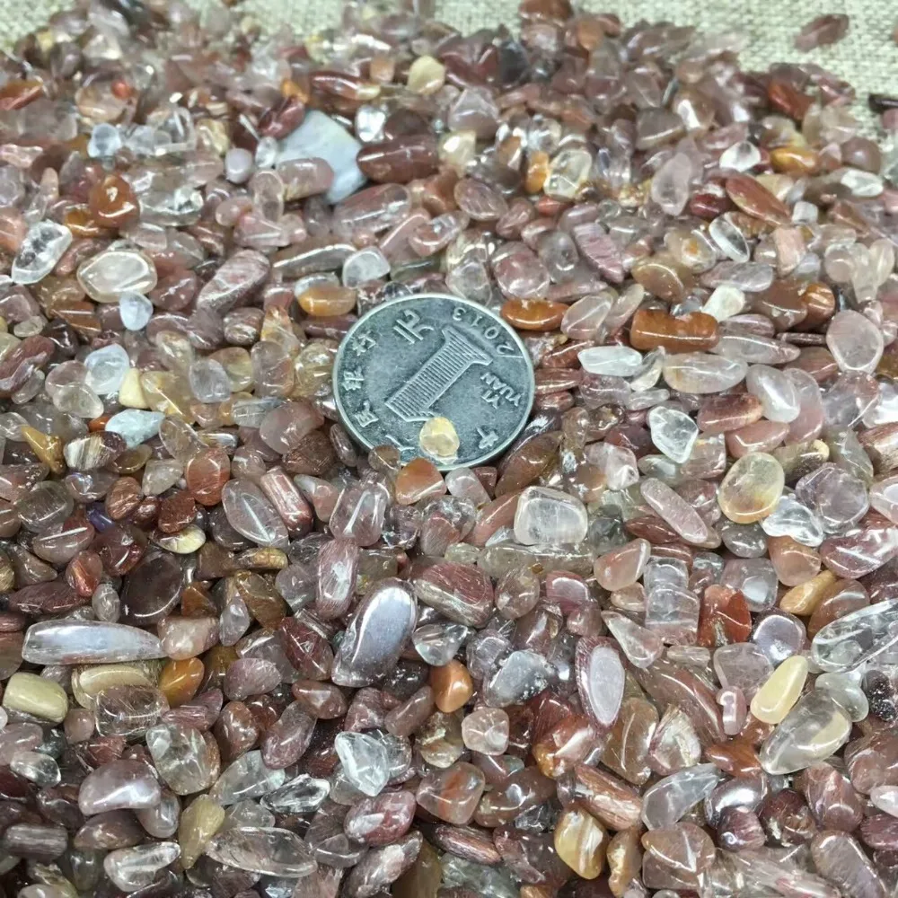 

Wholesale Natural Copper Rutilated Quartz Crystal Stone Rock Mineral Specimen Planting Aquarium Fish Tank Decor Stone Crafts