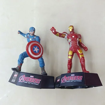 

12cm High PVC Captain America of the avengers, iron man ,Action Figure model cartoon Characters toys doll Christmas gifts