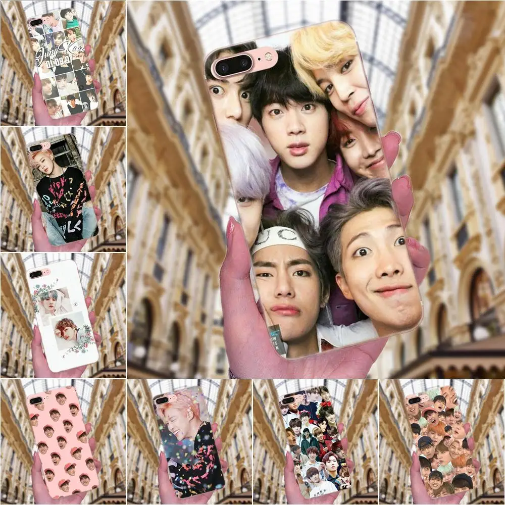

Soft TPU Pattern Jungkook Faces For Apple iPhone 4 4S 5 5C 5S SE 6 6S 7 8 Plus X XS Max XR