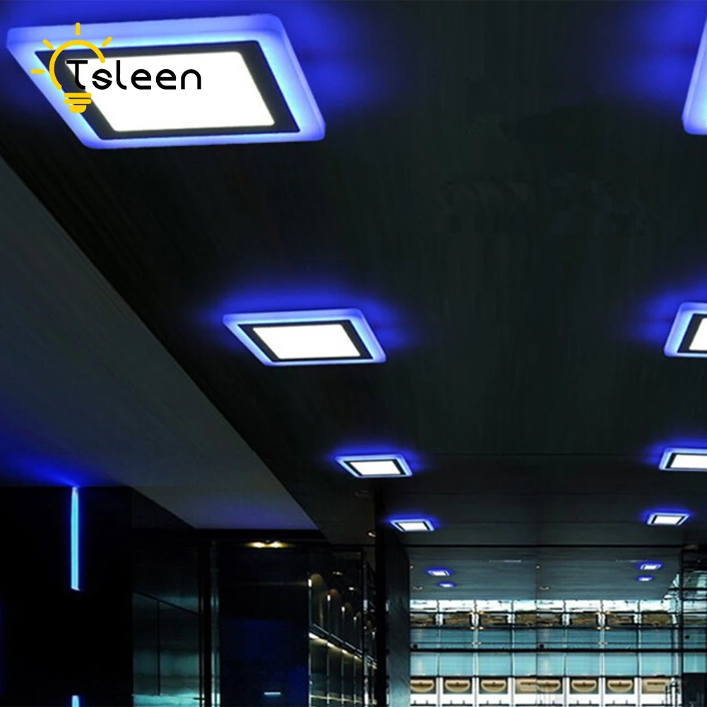 

Cheap Bathroom LED Recessed Ceiling Light 220V Panel LED Dual Color Living Room Lights Indoor Lighting Ceiling Lamp Modern