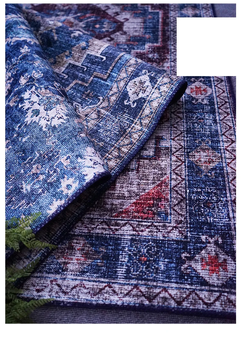 Vintage Persian Style Carpets For Living Room Imported Chenille American Carpet Morocco Rugs Bedroom Bedside Mat Home Carpet