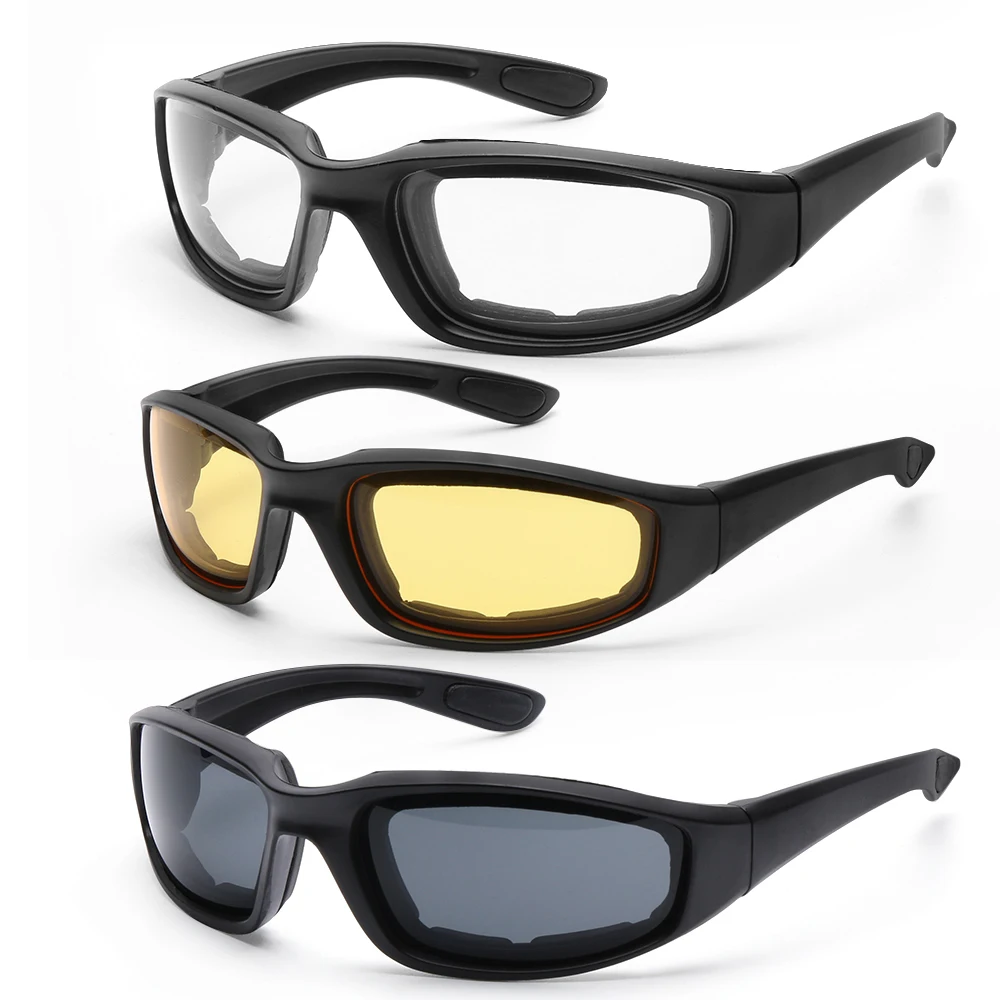

1PC Motorcycle Riding Windproof Dustproof Glasses Wind Resistant padded Comfortable Jetski Outdoor Eye Protection Tool