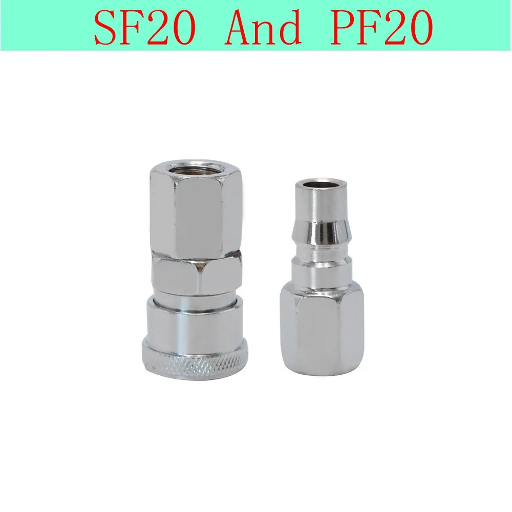 Пневматический фитинг SP20 PP20 SM20 PM20 SH20 PH20 SF20 PF20 Пневматическое соединение C Тип быстродействующего соединителя высокое Давление муфта - Цвет: SF20 And PF20