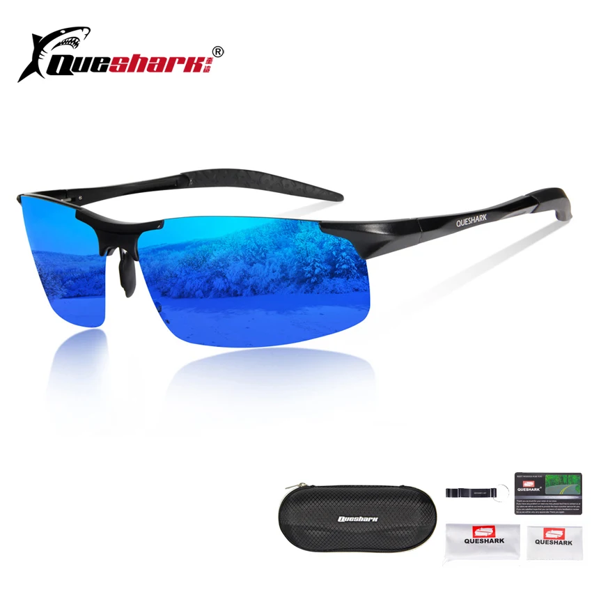 

Queshark Ultralight TR90 Polarized Cycling Sunglasses Magnesium Aluminum Fishing Camping Glasses Mountain Road Bike Eyewear