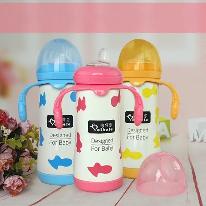 

Feeding Bottle Stainless Steel Baby Multipurpose Widemouthed Bring Handle Defence Flatulence Baby Kettle Study Drink Cup