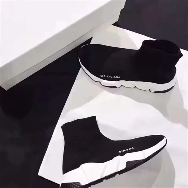 

Socks Shoes Female Korean Version Of The High To Help Casual Men And Women Sports Increased Couples Tide Shoes Stretch Boots