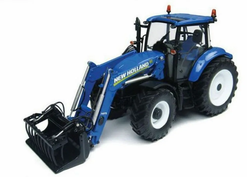 UH5320 1/32 NEW HOLLAND T6.175 синяя мощность с игрушками фронтального погрузчика|toy inflator|tank