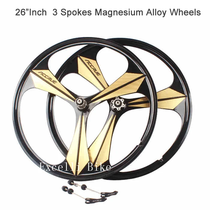 1 Pairs 3 Razze Ruote In Lega di Magnesio Tre Razze Ruote da Mountain  Bicicleta 26 Mountain Bicicletas Mountain Bike26|wheels mountain|wheel  magnesium3 spoke wheel - AliExpress