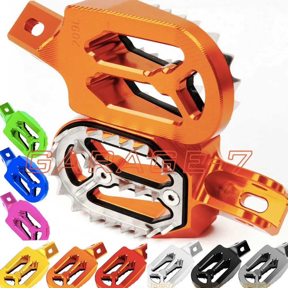 

CNC Dirt Bike Foot Pegs For KTM 50 SX 50SX 2011-2018 2017 2016 2015 2014 2013 Motocross Sharp Shark Teeth Footrests Footpegs