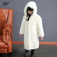 Winter Children Fur Coats Real Rex Rabbit Fur Jacket Boys Girls Warm Hooded Fur Outerwear Kids Thicken Down Jacket 40 degrees girls white duck down outerwear coats 2018 winter children warm clothes fashion real fur collar jacket 5 14 years