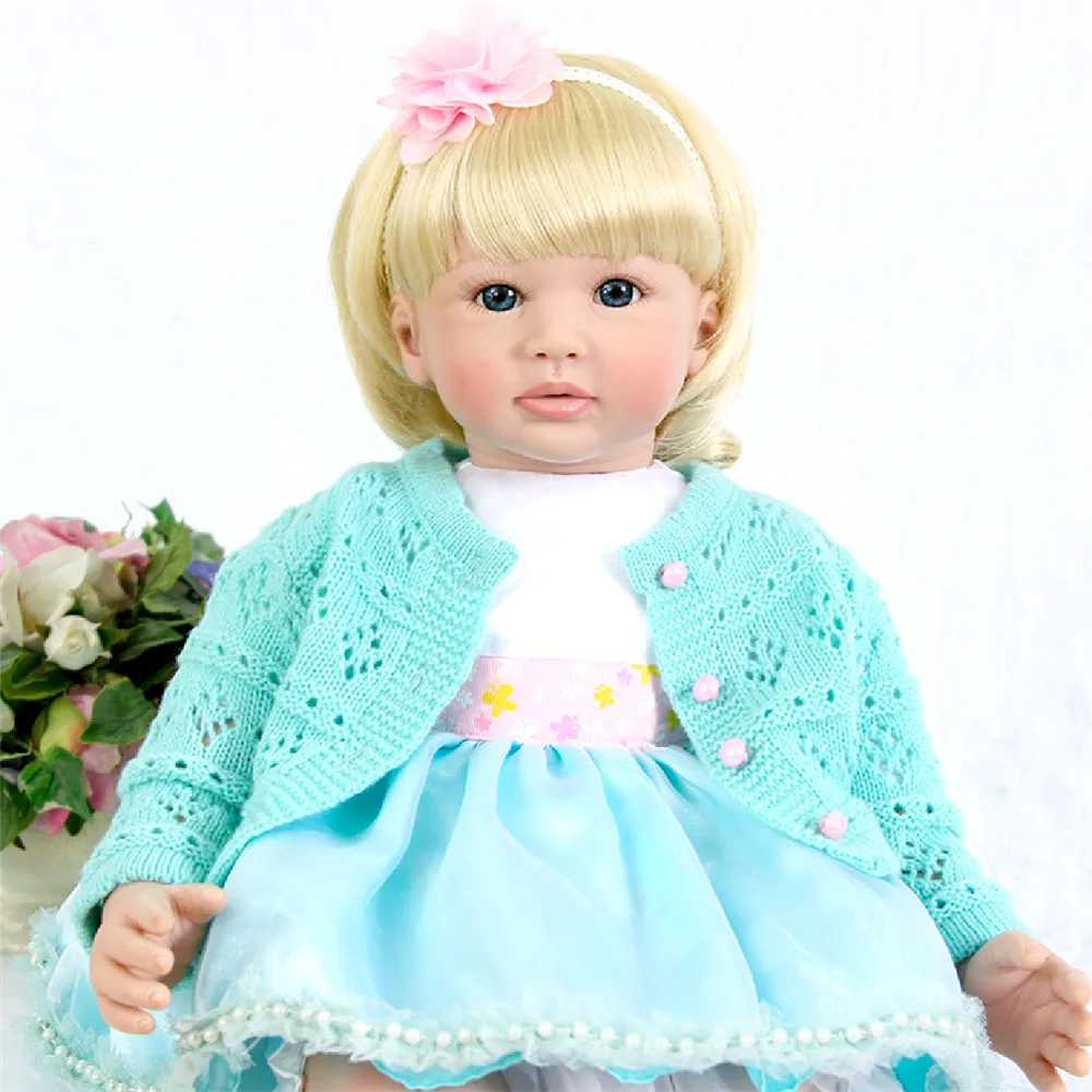DollMai эксклюзивный 60 см силиконовая кукла реборн детские игрушки как настоящие 24 дюйма виниловые bebes Reborn куклы принцессы для малышей детский подарок