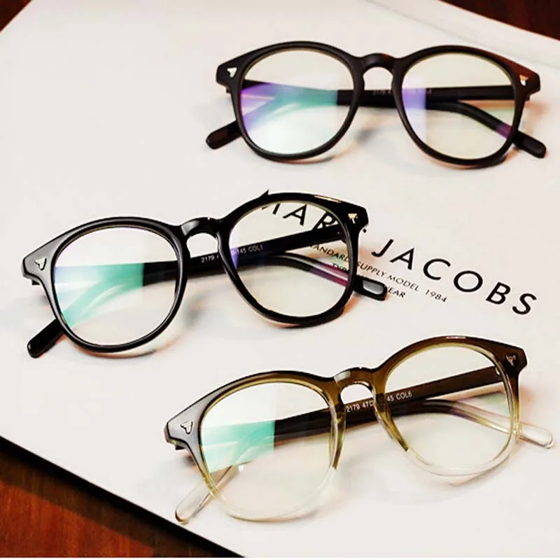 

New Vintage Eye Glasses White Frame Men Women Myopia Eyeglasses Fashion Optical Black Frame Plain Mirror Armacao De Oculos 2179