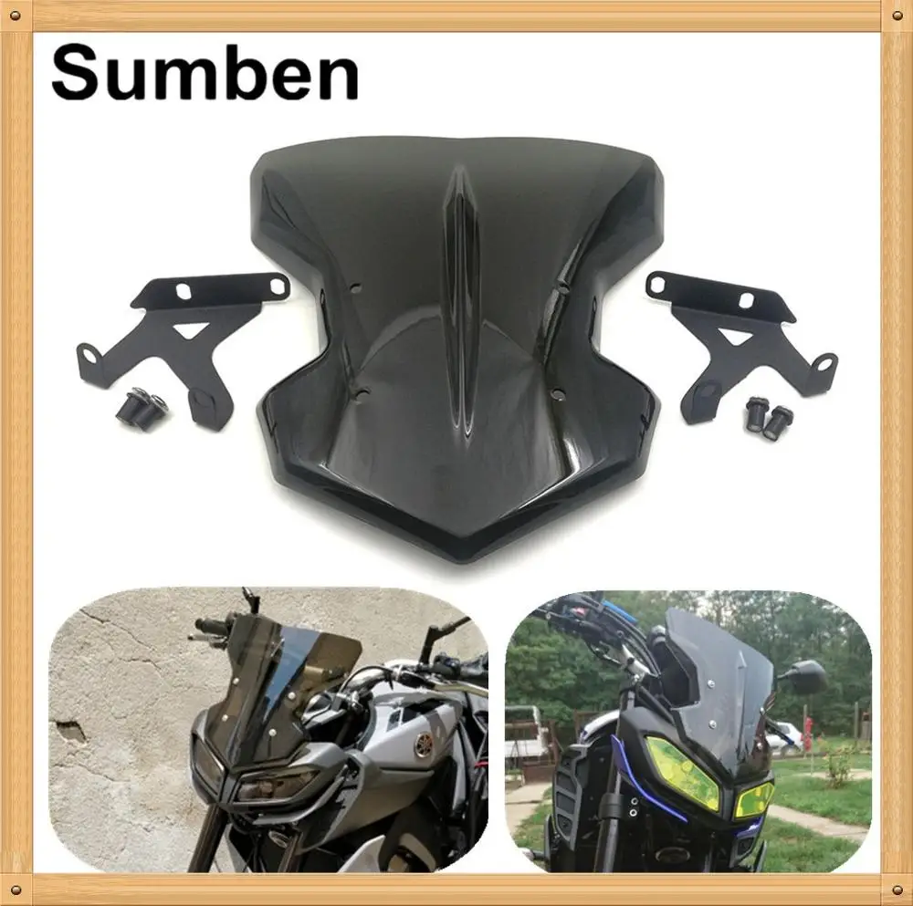 

Windscreens For YAMAHA MT09 MT 09 MT-09 FZ09 FZ 09 FZ-09 2017 2018 2019 Windshield Wind Deflectors Motorcycle Shield Screen