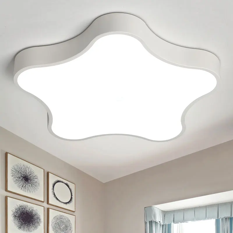 

Modern White Iron Led Lamp Acrylic Ceiling Light With Remote Control Lustre Living Room Bed Kitchen Decor Home Lighting Fixtures