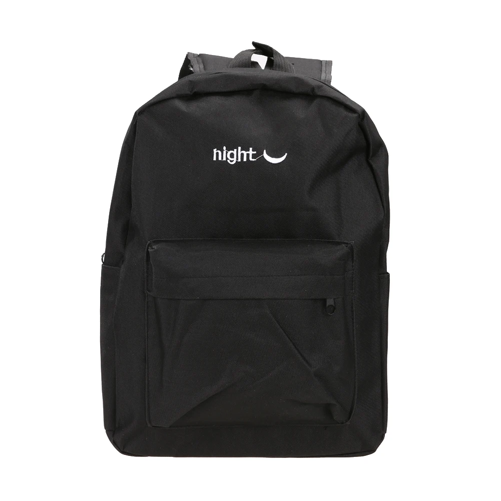 Day Night Embroidery font b Backpacks b font 2017 Fashion Women Canvas School Bags For Teenagers