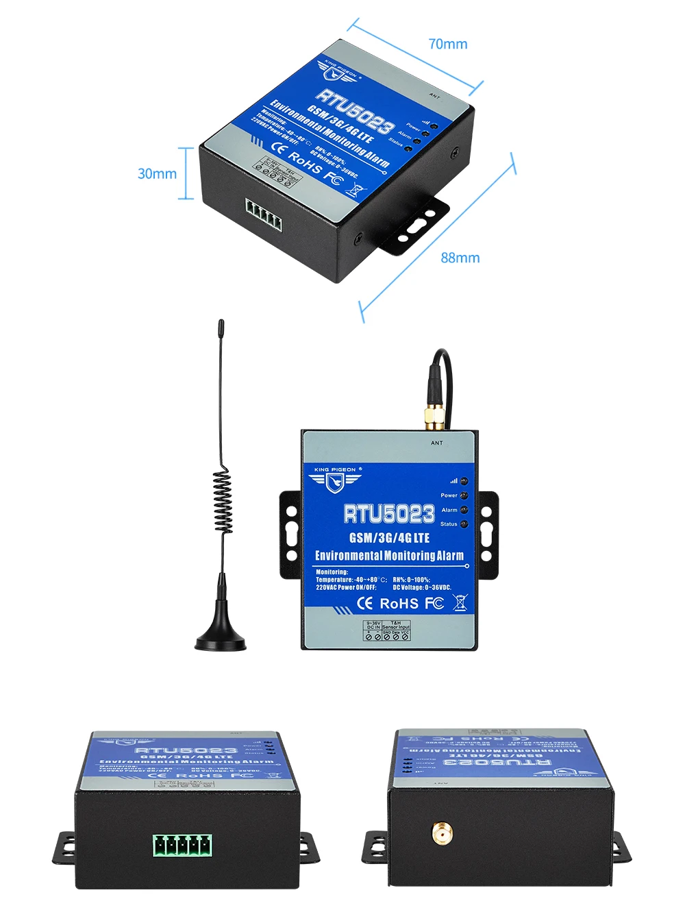 Monitor de Umidade Temperatura Energia Perdido Alarme Remoto Monitor Apoio Temporizador Relatório Controle App Rtu5023 Gsm ac - dc 14 High Quality controller dc