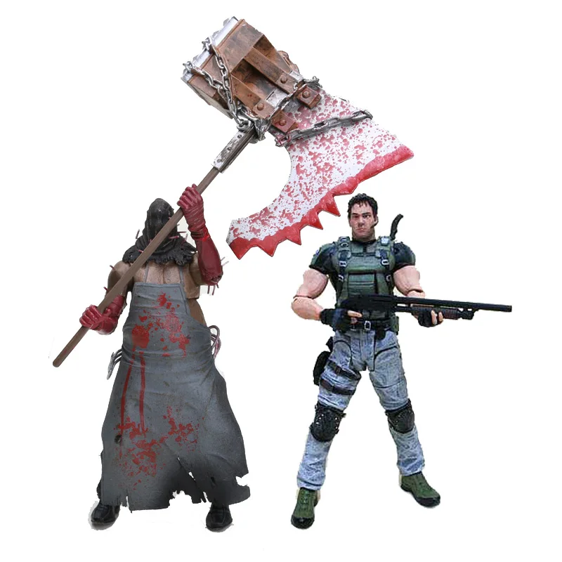 

18cm NECA Resident Evil Biohazard Executioner Majini Chris Redfield PVC Action Figure Collectible Model Toy 18cm