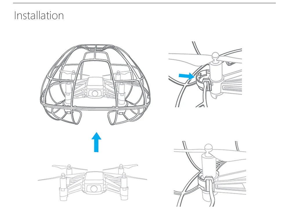 PGYTECH DJI Tello защита пропеллера Защитная клетка пропеллеры Защитная крышка лезвия для RYZE Tello аксессуары для дрона