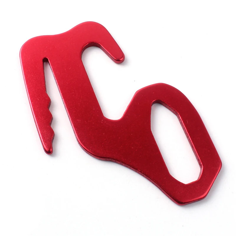 5PCS/Set 9-shaped Tent Rope Tensioner Hook Aluminum Alloy Fastener Adjustment Buckle Portable Outdoor Camping Binding Stopplate