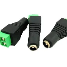 5 шт. DC Мощность Гнездовой разъем адаптер Разъем для светодиодные ленты светильник CCTV