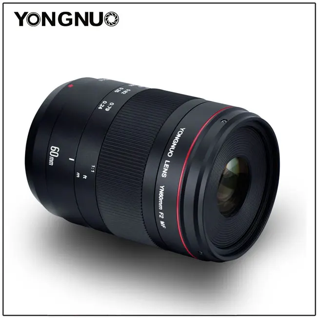 YONGNUO макрообъектив YN60mm F2 MF объектив с индикатором расстояния фокусировки для камеры Nikon Canon 700D 80D 5D Mark III IV