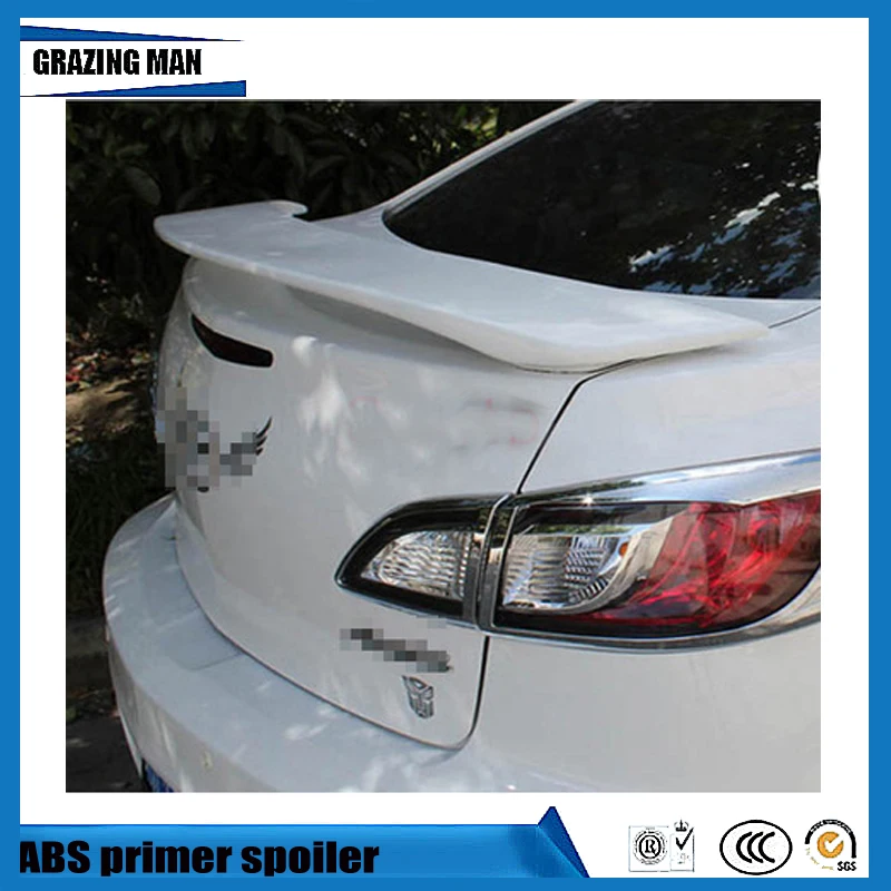 

1 Piece ABS Primer Unpainted Color Car Rear Trunk Spoiler For Mazda 3 M3 2010