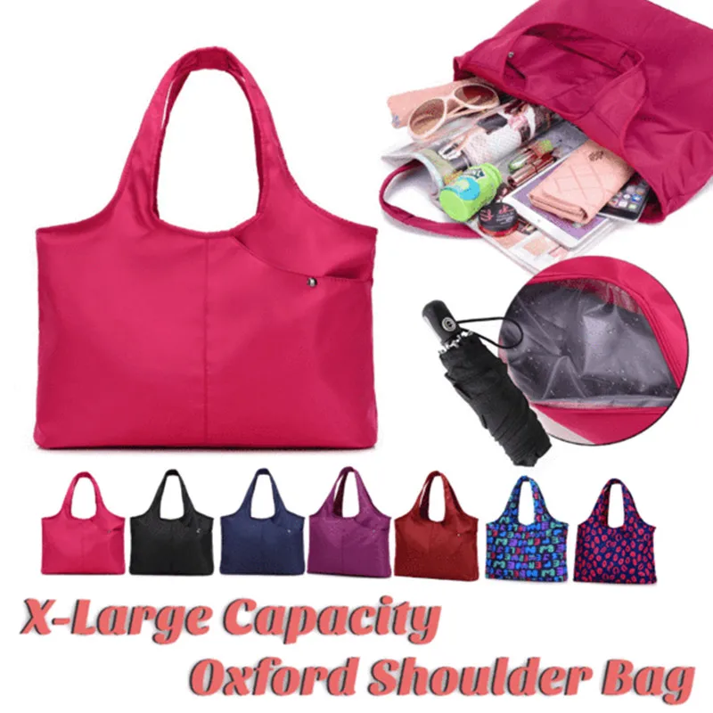 

New Women Handbag Casual Large Shoulder Bag Fashion Nylon Big Capacity Tote Purple Bags Waterproof bolsas