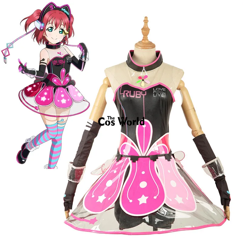 Love Live Sunshine Aqours Ruby Kurosawa кибер видео игровая футболка Топ платье униформа наряд