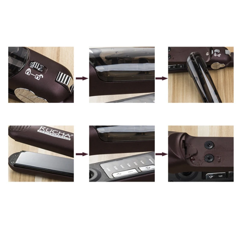 Professional salon паровой выпрямитель Керамика Турмалин Flat Iron с блокировкой переключатель Инструменты для укладки волос