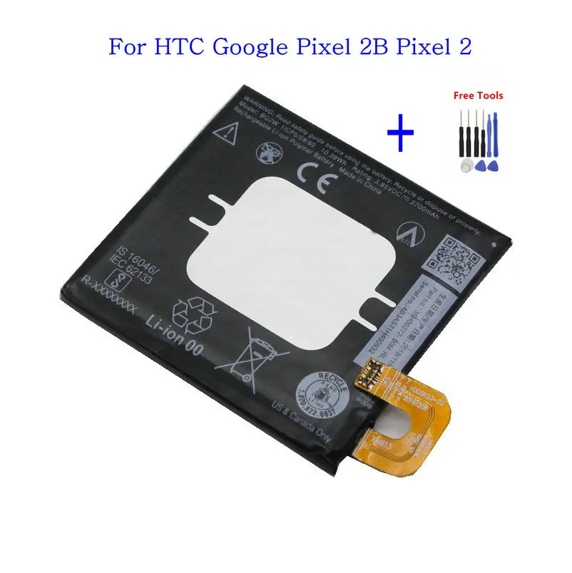 1x2700 мА · ч BG2W G011A B для литий ионных полимерных батарей Google Pixel 2B 2 + комплекты