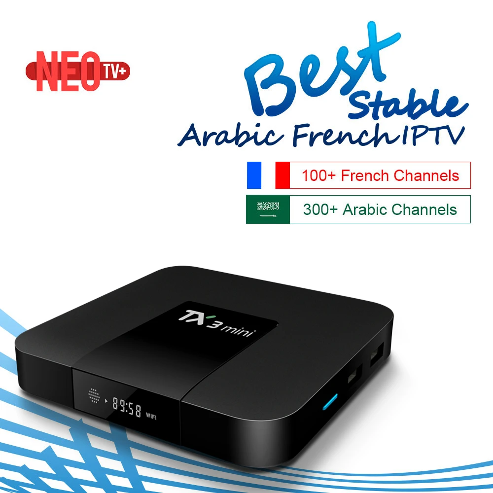 

French IPTV TX3 Mini Android 7.1 Smart TV Box 2GB/16G Almlogic S905W Arabic French Belgium IP TV 1200+ Channels Android TV Box