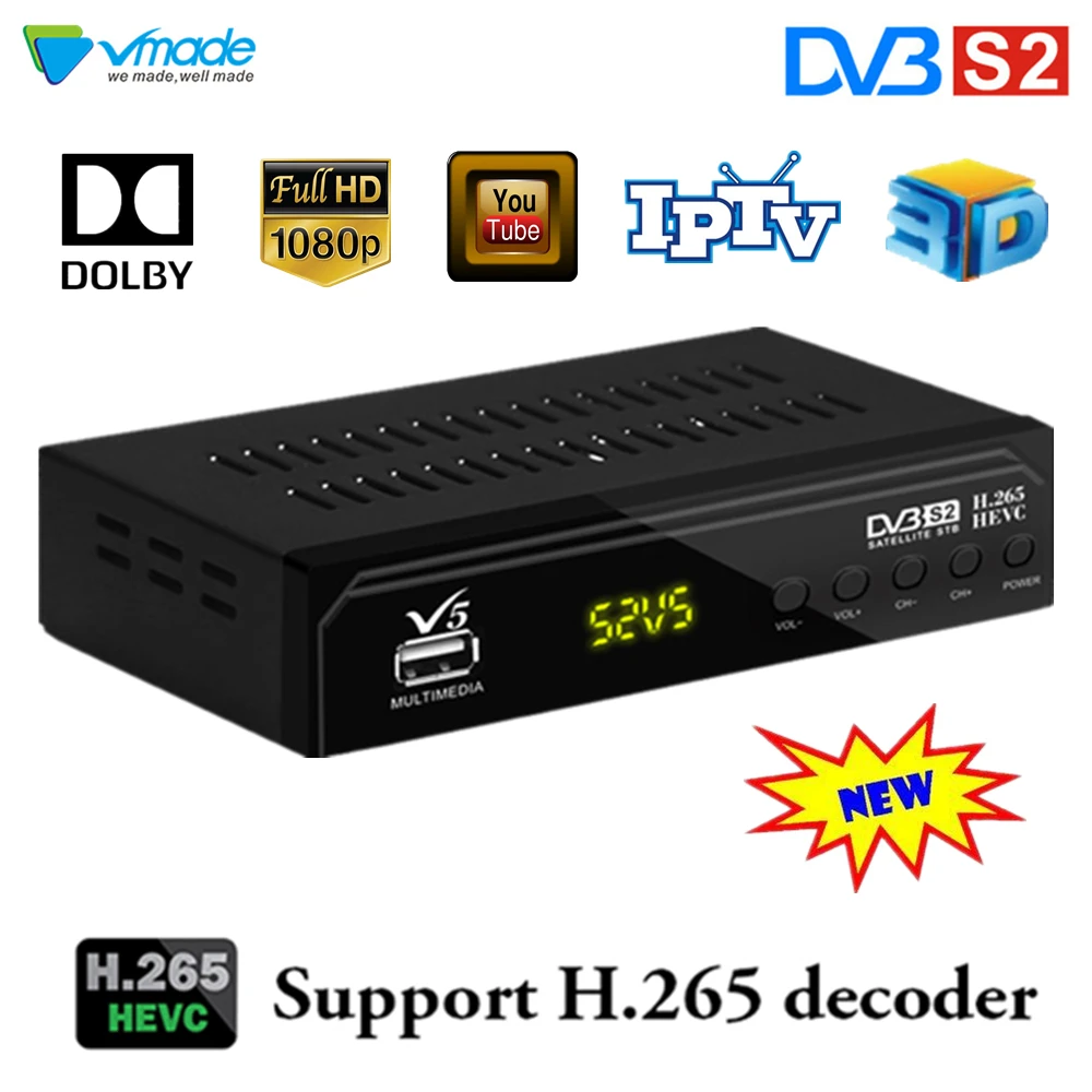 Специально для Испании DVB-S2/S построен H.265/HEVC HD цифровое спутниковое ресивер поддерживает YouTube Dolby AC3 Dolby IP ТВ-приставка