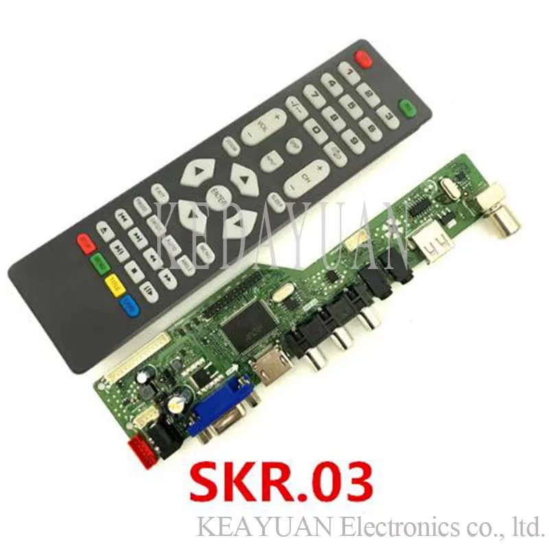 

free shipping SKR.03 Universal LCD LED TV Controller Driver Board replace V59V56V29 work 10-32inch