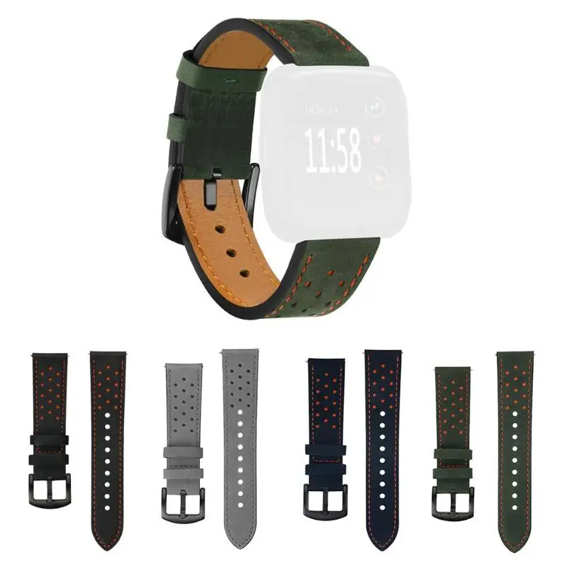 ALLOYSEED Leather Adjustable Smart Watch Band Smart Bracelet Strap