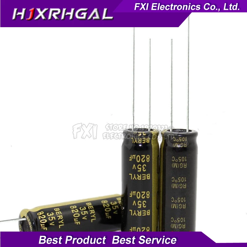 10 шт. 35v820uf 820uf35v 10*30 электролитический конденсатор 35 В 820 мкФ 10x30 | Электронные