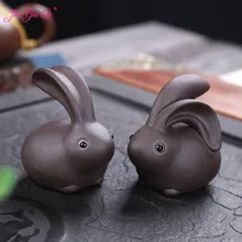 JIA-GUI LUO чай питомец пара кролик фиолетовая глина домашний Декор украшение из чайных листьев кунг-фу чай питомец глина чай питомец N020