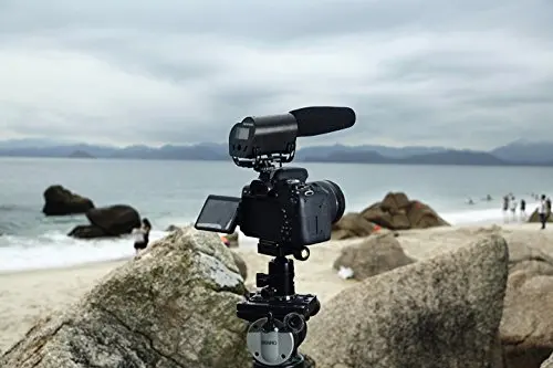 Saramonic VMIC recorder Супер-кардиоидный видеомикрофон с креплением на камеру со встроенным аудиомагнитофоном и пушистыми ветровыми стеклами