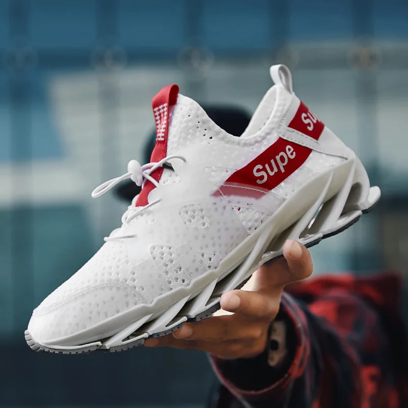 Najtaniej 2019 trenerów Lace up na zewnątrz sportowe wygodne sportowe buty wiosna nowe trampki mężczyzna lato buty do biegania mężczyzna dla dorosłych