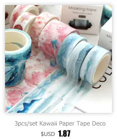 5 pcs/set Basic Color paper Washi Tape Adhesive Tape DIY Scrapbooking Sticker Label Masking Tape school supplies